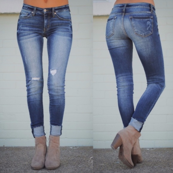 Denim - ALUNA Cuff Skinny Jeans   